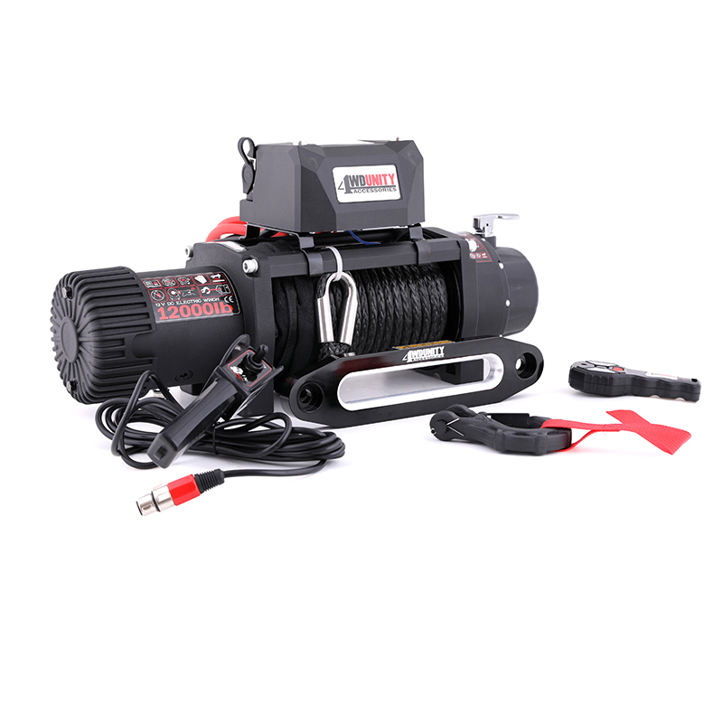 Winch 12000Lb Synthetic Rope - ونش سيارة رباعية الدفع 4x4 بقوة