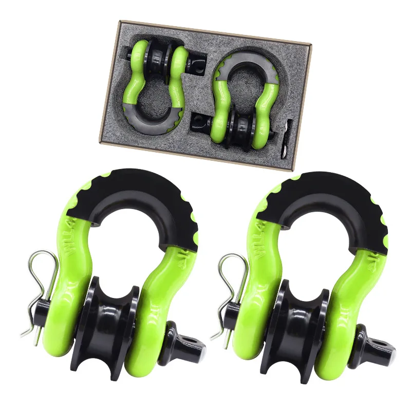D Ring Shackle 3/4 - قطعتان من حبل السحب 4.7 طن،