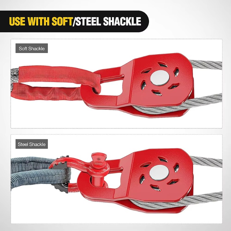 طقم بكرة سحب مفتوحة للخدمة الش - مراجعة Snatch Block Pulley 10 Ton وسعره