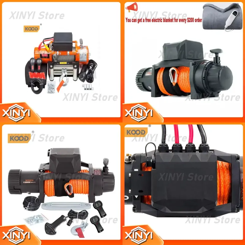 ونش كهربائي KOOD بقوة 24 فولت  - مراجعة Winch 12000Lb Synthetic Rope وسعره