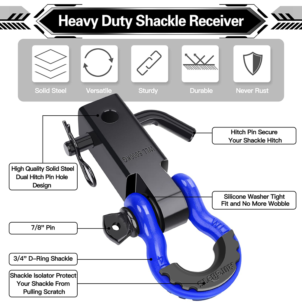 جهاز استقبال وصلة تكبل 2 بوصة  - مراجعة D Ring Shackle 3/4 وسعره