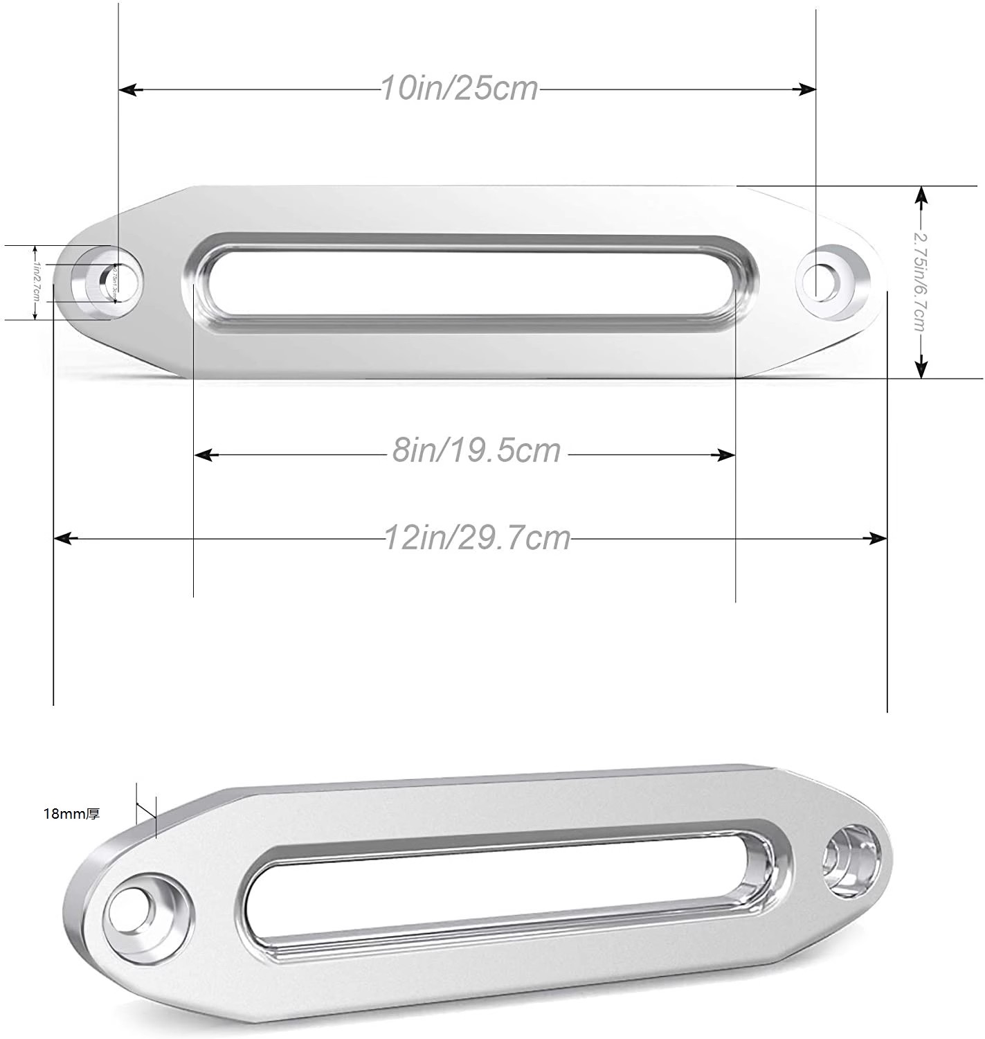 الألومنيوم هوك Fairlead للونش  - مراجعة Winch Fairlead Hawse Aluminum وسعره